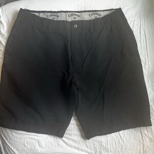 Callaway Men's Golf Shorts 38 Stretch Black Casual Excellent‎